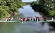 Inilah Jembatan Gantung yang Selamatkan Anak-anak dari Arus Deras Sungai Cipalebuh Garut
