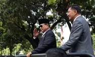 Prabowo Hadiri Upacara Penerimaan dan Penyerahan Memorandum di Kementerian Pertahanan