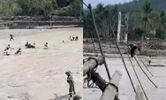 Tali Jembatan Darurat di Desa Reje Payung Aceh Tengah Putus, Relawan Sempat Terjatuh Saat Salurkan Bantuan