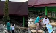 Sekolah Rusak Diterjang Banjir, Bocah Agam Sumbar Tetap Simpan Harapan Bisa Belajar Kembali