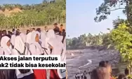 Jalan Terputus Pascabanjir, Anak-anak di Aceh Utara Kesulitan Berangkat Sekolah