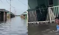 Tetap Ceria Meski Banjir, Bapak-bapak di Bekasi Hibur Diri dengan Nyanyian