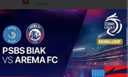 Super League: PSBS Biak Melawan Arema FC di Indosiar Jumat malam