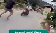 Dua Remaja Bersepeda Motor Ugal-ugalan Sengaja Tabrak Warga Desa   