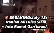 Dua Orang Tewas Ketika Rudal Iran Mengenai Gedung Hunian di Tel Aviv Israel