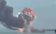 Kapal Perang Amerika Terbakar Lalu Tenggelam di Selat Hormuz Setelah Terkena Rudal Iran