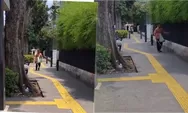 Viral Guiding Block Berkelok di Cikini, Tunanetra Kebingungan hingga Keluar Jalur di Trotoar