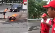 Viral Kebakaran Motor di SPBU Semarang, Yamaha Fiz R Hangus Usai Isi BBM, APAR Diduga Telat Digunakan