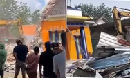 Aksi Viral Pria di Pati Robohkan Rumah dengan Alat Berat Akibat Kecewa Mantan Istri Terima Lamaran