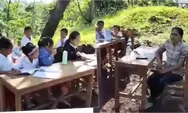 Potret Pilu SDN Tando di Manggarai Barat, Siswa Belajar di Bawah Pohon Akibat Krisis Ruang Kelas yang Layak