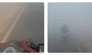 Kabut Asap Karhutla Bikin Jarak Pandang di Kalsel Menipis, Pengendara Saling Bunyikan Klakson 