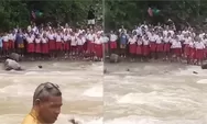 Viral Siswa SD di NTT Sambut Kepala Dinas dari Seberang Sungai, Yel-yel Ayo Maju Jangan Ragu Bikin Haru