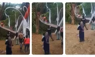 Jembatan Gantung Pongpet Pangandaran Ambruk Usai Diresmikan, Bupati Citra Pitriyami Ikut Terjatuh