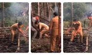 Dikritik soal Karhutla, Gubernur Kalteng Agustiar Sabran Terjun ke Lokasi Kebakaran Hutan Hingga Terpeleset