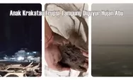 Hujan Abu Anak Krakatau Landa Lampung, 3 Kecamatan Tanggamus hingga Pesisir Barat Terpapar Debu Vulkanik