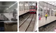 Dramatis di Stasiun Tanah Abang, Pria Lompat ke Rel, KRL Commuter Line Nyaris Tabrak, Masinis Tarik Rem Darurat