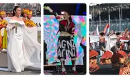 Agnez Mo Tampil Beda di MotoGP Mandalika 2026, Gaun Putih Berubah Jadi Biker Look saat Bawakan Coke Bottle