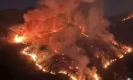Api Karhutla Gunung Lawu Meluas Dekati Candi Cetho, 300 Personel Dikerahkan dan Water Bombing Terkendala Cuaca