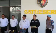 Jelang Ramadhan, Polres Pamekasan Sita 370 Botol Miras Ilegal