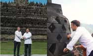 Momen Presiden Macron Berusaha Menggapai Patung Buddha di Stupa Candi Borobudur, Fadli Zon: Beliau Menikmati Kunjungannya