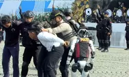 Momen Robot Pintar Tampil di Hadapan Prabowo saat Defile HUT ke-79 Bhayangkara Polri, Perlihatkan Aksi Lacak Bom
