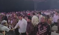 Prabowo Didampingi Erick Thohir dan Yaqut Cholil Hadiri Natal Bersama Kementerian BUMN di Senayan