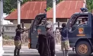  Kocak dan Nekat! Pria Hadang Truk Polisi Diduga Hendak Malak, Netizen Ngakak 