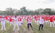 Lautan Merah Putih di Barru: Bupati Andi Ina Pimpin Senam Massal Sambut HUT RI ke-80