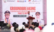 Gubernur Sulsel Ground Breaking Jalan Paket 5 MYP Rp383 Miliar di Poros Tanabatue-Palattae Bone
