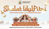 Pemprov Sulsel Gelar Shalat Idul Fitri di Masjid Kubah 99, Usung Tema 'Meraih Keberhasilan dari Pendidikan Ramadhan'