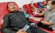 Rangkaian HUT Humas Polri ke 72, Polres Tegal Gelar Bakti Sosial Donor Darah