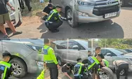 Personel Pos Pam Jembatan 1 Barelang Sigap Bantu Pengunjung Alami Ban Bocor saat Operasi Ketupat Seligi 2026