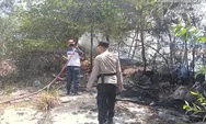 Kesigapan Personel Polsek Lubuk Baja Tangani Kebakaran Lahan Kosong di Kawasan Gudang Pelita