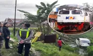 Terpental 20 Meter ke Sawah, Mobil Rombongan Haji Terhantam KA Argo Bromo saat Melintas di Grobogan Jawa Tengah