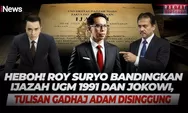 Roy Suryo Tampilkan Perbandingan Ijazah Istrinya dan Ijazah Jokowi, Tak Ada Tulisan Gadhaj Adam