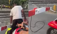 KAI Yogyakarta Polisikan Pria Perusak Palang Pintu Perlintasan KA di Sleman, Tak Sabar Menunggu Kereta Lewat