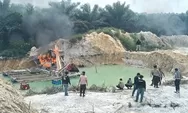 Operasi PETI Kuantan Merah Putih 2026, Tim Gabungan Musnahkan 525 Rakit Tambang Emas Ilegal di Kuansing