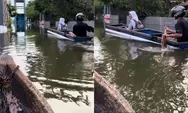 Banjir Kudus Belum Surut, Warga Jetiskapuan Beraktivitas Pakai Perahu