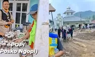 Di Tengah Lumpur Bencana, Relawan Purbalingga Dirikan Posko Ngopi