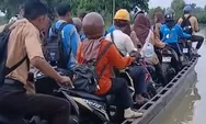 Pelajar Lampung Timur Seberangi Sungai Pakai Rakit, Pemerintah Baru Janji Jembatan