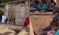 Sekolah Rusak, Siswa Tetap Belajar di Tanah