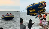 Donat Boat Terbalik di Pantai Ammani, Wisatawan Terlempar