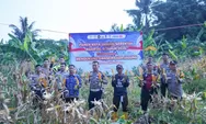 Dukung Swasembada Pangan, Sat Lantas Polres Bogor Panen Jagung Bersama Warga