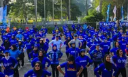 Warga Antusias Ikuti Senam dan Fun Walk Yamaha Mekar Motor