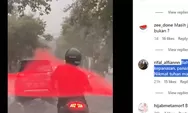 Viral Pria di Yogya Asyik Kendarai Motor Sambil Basah-basahan, Diduga karena Lama Tak Hujan