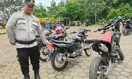Razia di Sekolah, Puluhan Motor Knalpot Brong di Kendal Disikat Polisi