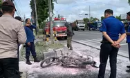 Keluar Percikan Api, Sebuah Motor Terbakar di Bangjo Purin