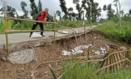 Belum Genap Setahun Dibuka, Jalan Tembus Sojomerto-Kalices Sudah Tergerus Longsor
