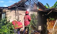 Dapur Rumah Warga Putatgede Ngampel Terbakar, Kabel Listrik Semrawut Penyebabnya