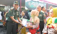 Rela Datang Pagi-pagi, Warga Kendal Serbu Pasar Murah Kodim 0715 Kendal